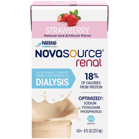 Picture of Oral Supplement Novasource® Renal Strawberry Flavor Ready to Use 8 oz. Carton00043900640518