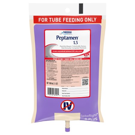 Picture of Tube Feeding Formula Peptamen® 1.5 33.8 oz. Bag Ready to Hang Unflavored Adult10798716281949
