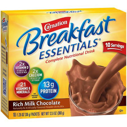 Picture of Oral Supplement Carnation® Breakfast Essentials® Rich Milk Chocolate Flavor Powder 36 Gram Individual Packet11004656