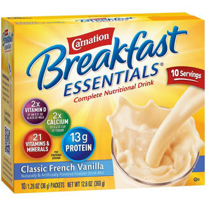 Picture of Oral Supplement Carnation® Breakfast Essentials® French Vanilla Flavor Powder 36 Gram Individual Packet11004659