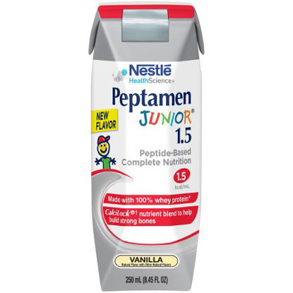 Picture of Pediatric Oral Supplement / Tube Feeding Formula Peptamen Junior® 1.5 Vanilla Flavor 8.45 oz. Tetra Prisma® Ready to Use00098716855359