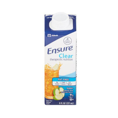 Picture of Oral Supplement Ensure® Clear Therapeutic Nutrition Apple Flavor Ready to Use 8 oz. Carton64903