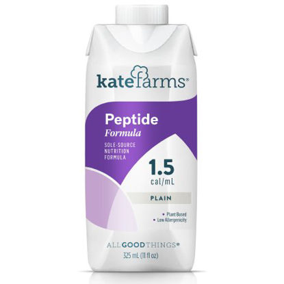 Picture of Oral Supplement / Tube Feeding Formula Kate Farms® Peptide 1.5 Plain Flavor Ready to Use 11 oz. Carton851823006379