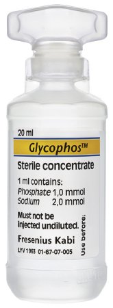 Picture of Glycophos™ Concentrate Replacement Preparation Sodium Glycerophosphate 1 mmol / mL Injection Single Dose Vial 20 mL63323024120