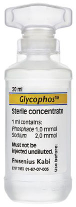 Picture of Glycophos™ Concentrate Replacement Preparation Sodium Glycerophosphate 1 mmol / mL Injection Single Dose Vial 20 mL63323024120