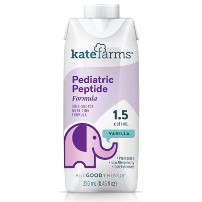 Picture of Pediatric Oral Supplement / Tube Feeding Formula Kate Farms® Pediatric Peptide 1.5 Vanilla Flavor 8.5 oz. Carton Ready to Use851823006201