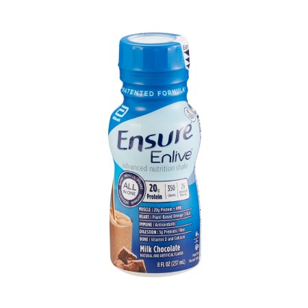 Picture of Oral Supplement Ensure® Enlive® Advanced Nutrition Shake Chocolate FLavor Ready to Use 8 oz. Bottle64283