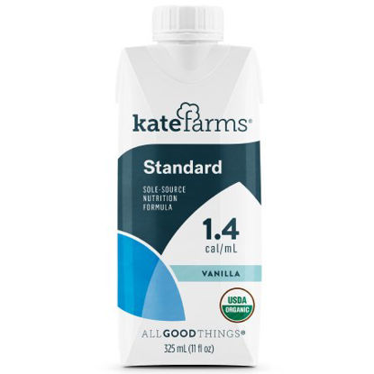 Picture of Oral Supplement / Tube Feeding Formula Kate Farms® Standard 1.4 Vanilla Flavor Ready to Use 11 oz. Carton811112030430