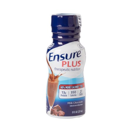 Picture of Oral Supplement Ensure® Plus Therapeutic Nutrition Milk Chocolate Flavor Ready to Use 8 oz. Bottle58299