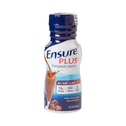 Picture of Oral Supplement Ensure® Plus Therapeutic Nutrition Milk Chocolate Flavor Ready to Use 8 oz. Bottle58299