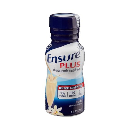 Picture of Oral Supplement Ensure® Plus Therapeutic Nutrition Vanilla Flavor Ready to Use 8 oz. Bottle58303