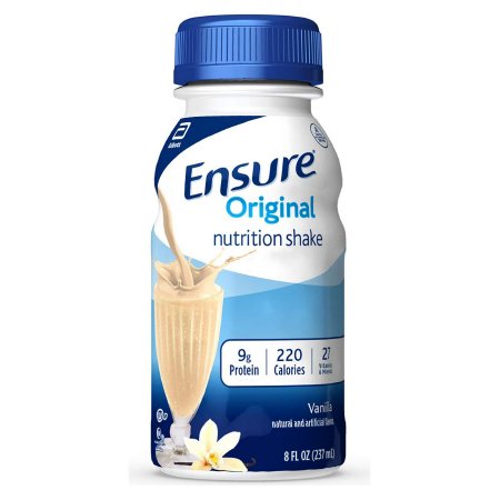 Picture of Oral Supplement Ensure® Original Therapeutic Nutrition Shake Vanilla Flavor Ready to Use 8 oz. Bottle58297