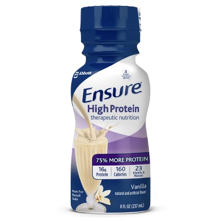 Picture of Oral Protein Supplement Ensure® High Protein Therapeutic Nutrition Shake Vanilla Flavor Ready to Use 8 oz. Bottle64136