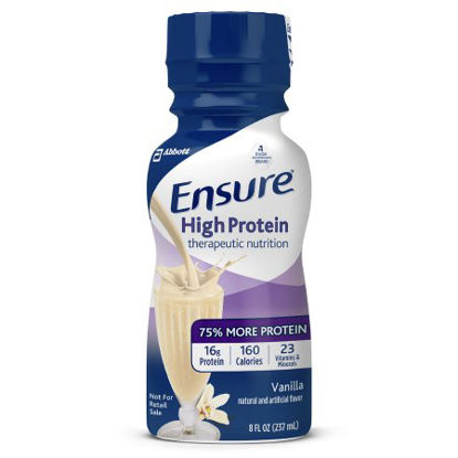 Picture of Oral Protein Supplement Ensure® High Protein Therapeutic Nutrition Shake Vanilla Flavor Ready to Use 8 oz. Bottle64136
