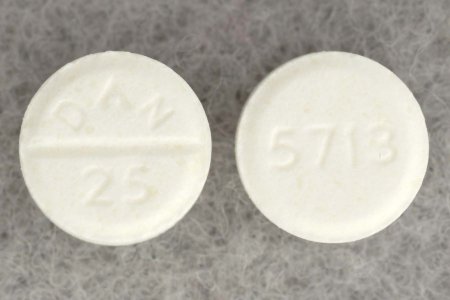 Picture of Amoxapine 25 mg Tablet Bottle 100 Tablets00591571301