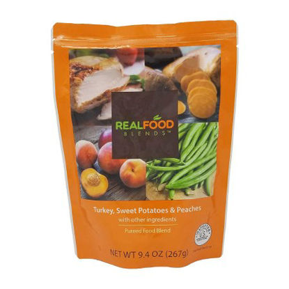 Picture of Tube Feeding Formula Real Food Blends™ 9.4 oz. Pouch Ready to Use Turkey / Sweet Potatoes / Peaches Adult / Child176990