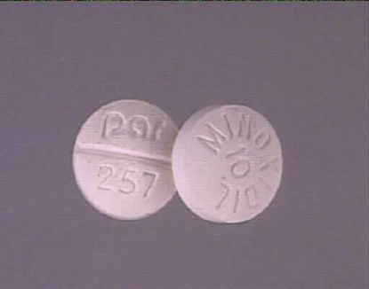 Picture of Minoxidil 10 mg Tablet Bottle 500 Tablets49884025705