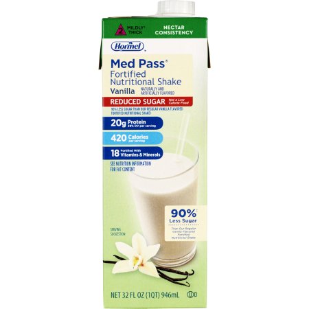 Picture of Oral Supplement Med Pass® Reduced Sugar Vanilla Flavor Ready to Use 32 oz. Carton22649