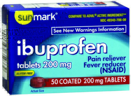 Picture of Pain Relief sunmark® 200 mg Strength Ibuprofen Tablet 50 per Bottle49348070609