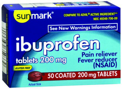 Picture of Pain Relief sunmark® 200 mg Strength Ibuprofen Tablet 50 per Bottle49348070609