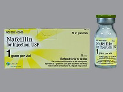 Picture of Nafcillin Sodium, Preservative Free 1 Gram Injection Single Dose Vial 10 Vials25021013910