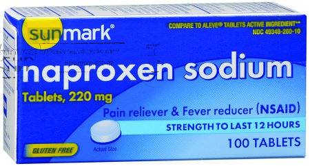 Picture of Pain Relief sunmark® 220 mg Strength Naproxen Sodium Tablet 100 per Bottle49348026010