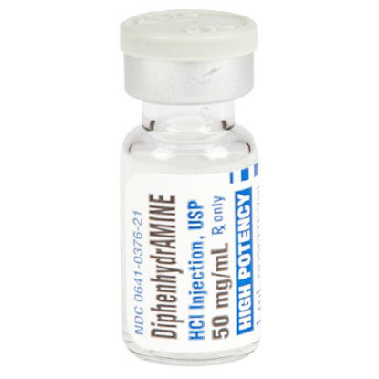 Picture of Diphenhydramine HCl 50 mg / mL Injection Vial 1 mL1014380