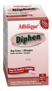 Picture of Allergy Relief Diphen 25 mg Strength Tablet 200 Packets Per Box18447