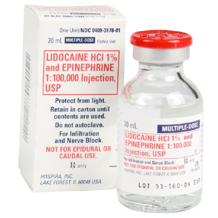 Picture of Lidocaine HCl / Epinephrine 1% - 1:100,000 Injection Multiple Dose Vial 20 mL1014880