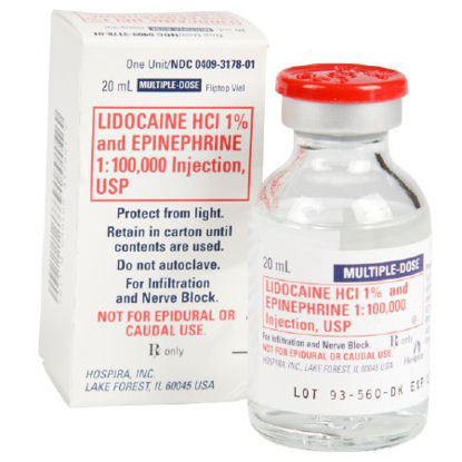 Picture of Lidocaine HCl / Epinephrine 1% - 1:100,000 Injection Multiple Dose Vial 20 mL1014880