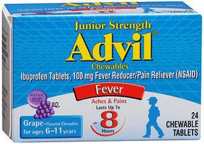 Picture of Pain Relief Advil® 100 mg Strength Ibuprofen Chewable Tablet 24 per Bottle00573017920