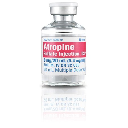 Picture of Atropine Sulfate 0.4 mg / mL Injection Multiple Dose Vial 20 mL1014890