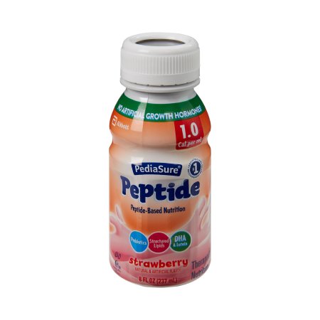 Picture of Pediatric Oral Supplement / Tube Feeding Formula PediaSure® Peptide 1.0 Cal Strawberry Flavor 8 oz. Bottle Ready to Use67411