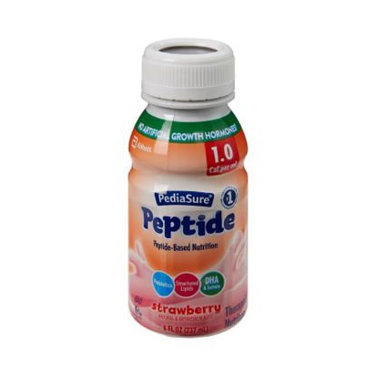 Picture of Pediatric Oral Supplement / Tube Feeding Formula PediaSure® Peptide 1.0 Cal Strawberry Flavor 8 oz. Bottle Ready to Use67411