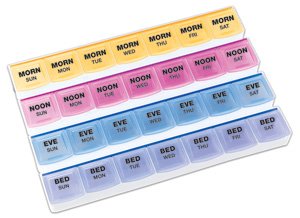 Picture of Pill Organizer Mediplanner® Standard Size 7 Day 4 Dose70069B