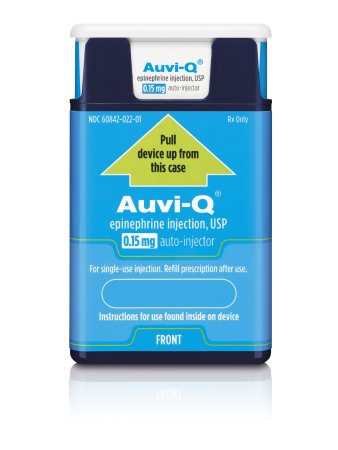 Picture of Auvi-Q™ Alpha and Beta Adrenergic Agonist Epinephrine 0.15 mg Injection Auto-Injector 0.15 mL60842002201