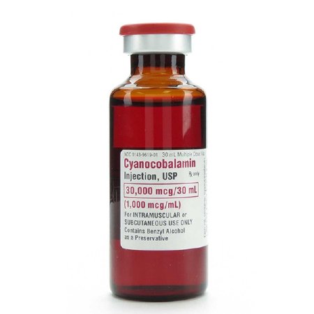 Picture of Vitamin B-12 Cyanocobalamin 1,000 mcg / mL Injection Multiple Dose Vial 30 mL1015110