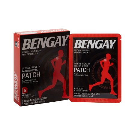 Picture of Topical Pain Relief Bengay® Ultra Strength 5% Strength Menthol Patch 5 per Box10074300081509
