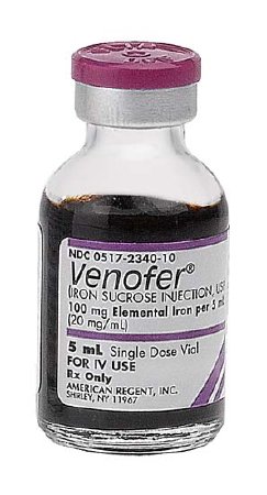 Picture of Venofer® Iron Preparation Iron Sucrose Complex 20 mg / mL Injection Single Dose Vial 5 mL00517234010