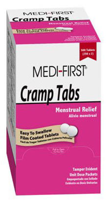 Picture of Cramp Relief Medi-First® Cramp Tabs 325 mg - 25 mg Strength Acetaminophen / Pamabrom Tablet 125 per Box81048