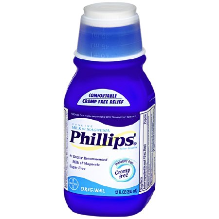Picture of Laxative Phillips'® Milk of Magnesia Original Flavor Liquid 12 oz. 400 mg / 5 mL Strength Magnesium Hydroxide12843035302