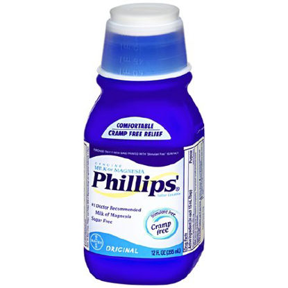 Picture of Laxative Phillips'® Milk of Magnesia Original Flavor Liquid 12 oz. 400 mg / 5 mL Strength Magnesium Hydroxide12843035302