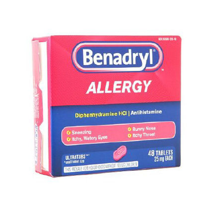 Picture of Allergy Relief Benadryl® 25 mg Strength Tablet 48 per Box50580022652