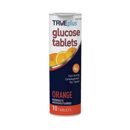 Picture of Glucose Supplement TRUEplus™ 10 per Bottle Chewable Tablet Orange FlavorP1H01RN-10
