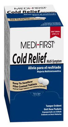 Picture of Cold and Cough Relief Medi-First® 325 mg - 5 mg - 200 mg - 5 mg Strength Tablet 2 per Pack82213