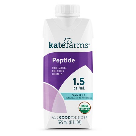 Picture of Oral Supplement / Tube Feeding Formula Kate Farms® Peptide 1.5 Vanilla Vanilla Flavor Ready to Use 11 oz. Carton851823006386
