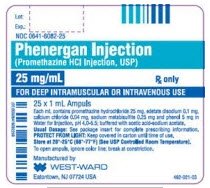 Picture of Phenergan Promethazine HCl 25 mg / mL Injection Ampule 1 mL00641608225