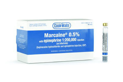 Picture of Marcaine™ with Epinephrine 0.5% - 1:200,000 Injection Dental Cartridge 1.8 mL99184