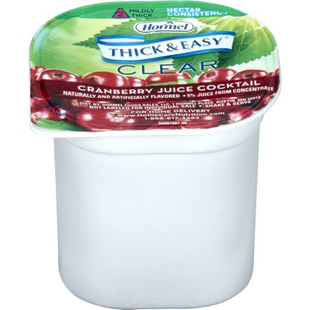 Picture of Thickened Beverage Thick & Easy® 4 oz. Portion Cup Cranberry Juice Cocktail Flavor Ready to Use Nectar Consistency39705