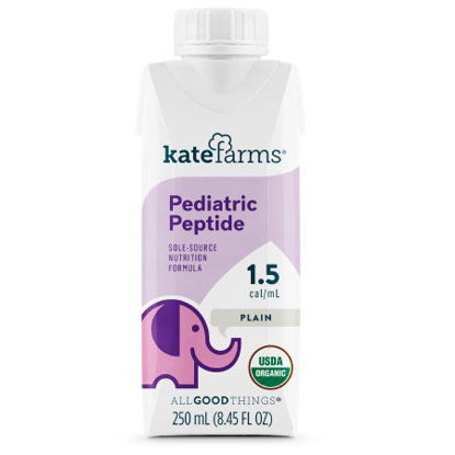 Picture of Pediatric Oral Supplement / Tube Feeding Formula Kate Farms® Pediatric Peptide 1.5 Plain Plain Flavor 8.45 oz. Carton Ready to Use811112030706